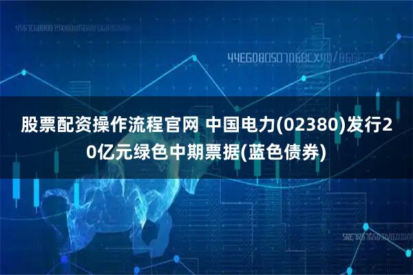 股票配资操作流程官网 中国电力(02380)发行20亿元绿色中期票据(蓝色债券)